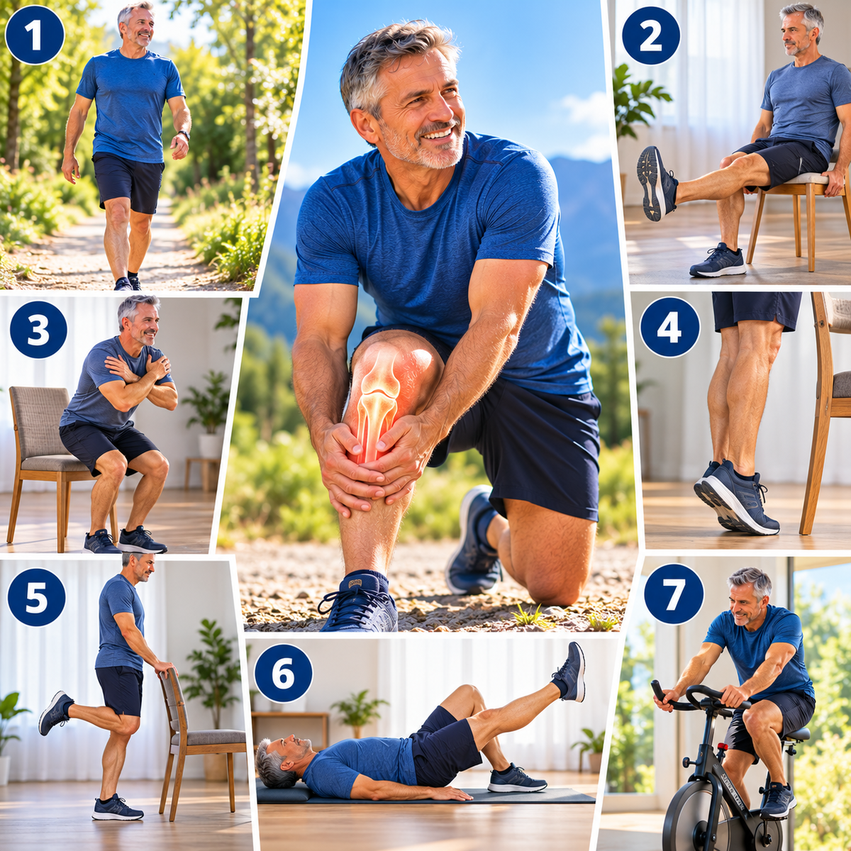 7 exercices simples pour renforcer vos genoux au quotidien