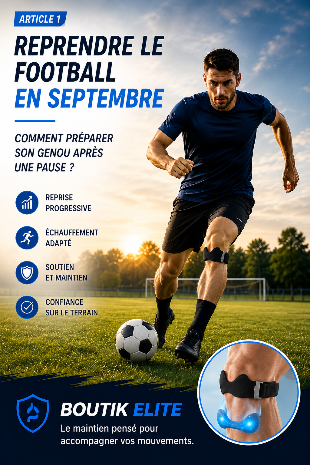 Reprendre le football en septembre : comment préparer son genou après une pause ?